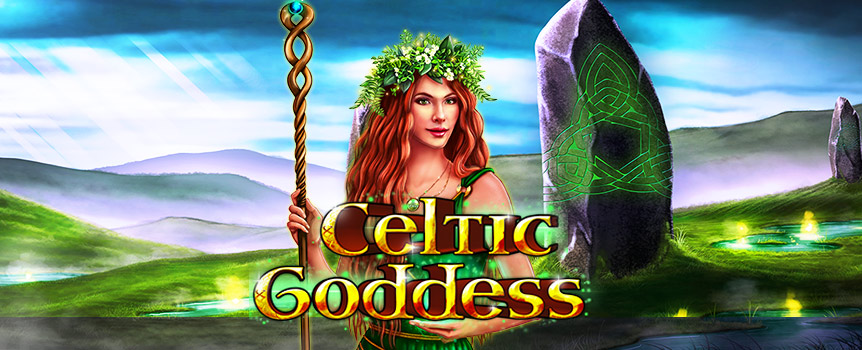 If you’re looking for Godly Prizes then look no further than Celtic Goddess - Featuring Free Spins, Multipliers and the Goddess Feature.