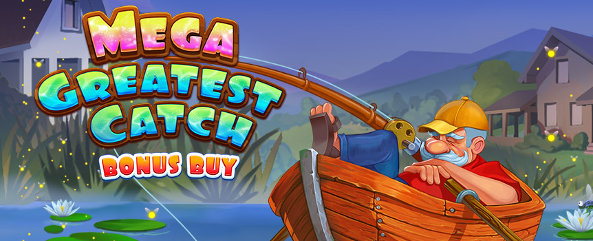 The Greatest Catch Bonus Buy is a 3 Row, 5 Reel, 10 Payline pokie with Free Spins, Increasing Multipliers and huge Prizes up to 10,000x your stake!